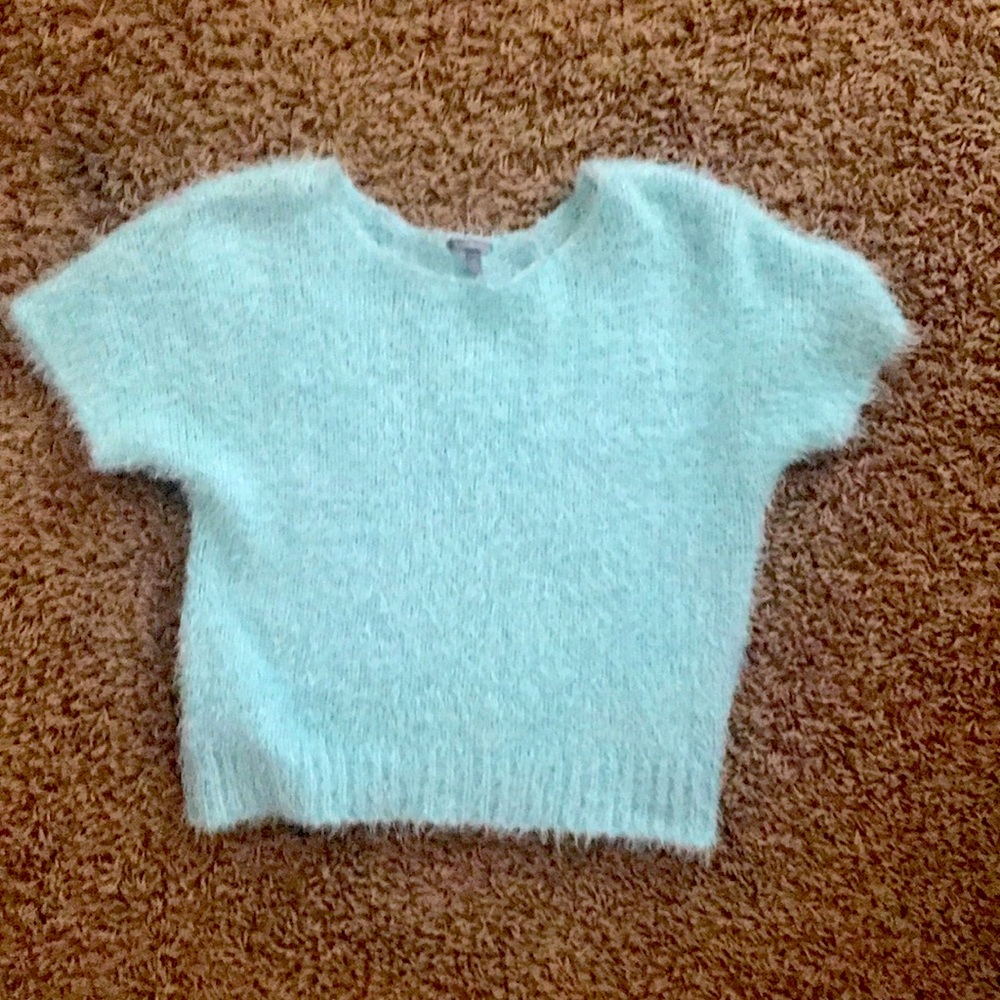 fuzzy crop top